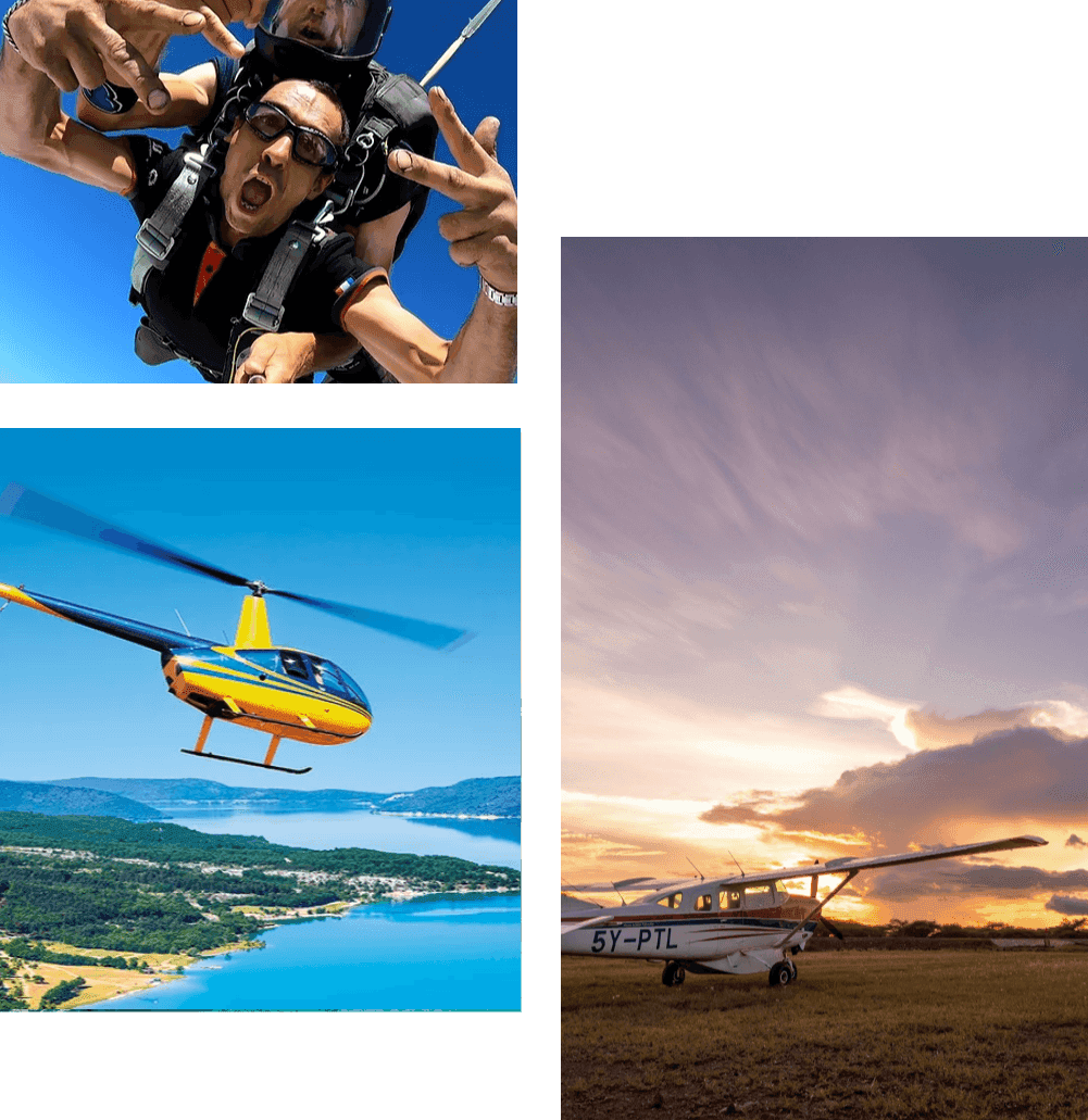 Participants profitant d'une activité aérienne avec Esifly