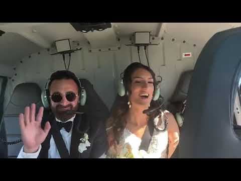 Arrivée spectaculaire en Hélicoptère à son Mariage avec ESIFLY